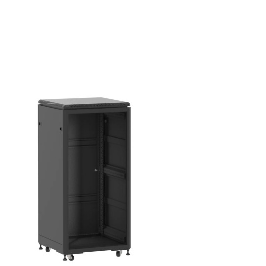 En kit - Baie 24U 600x600mm, porte avant : Sans Porte, porte arrière : Simple Pleine, avec panneaux latéraux main product photo