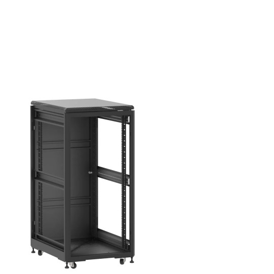 En kit - Baie 24U 600x800mm, porte avant : Sans Porte, porte arrière : Simple Pleine, sans panneaux latéraux main product photo