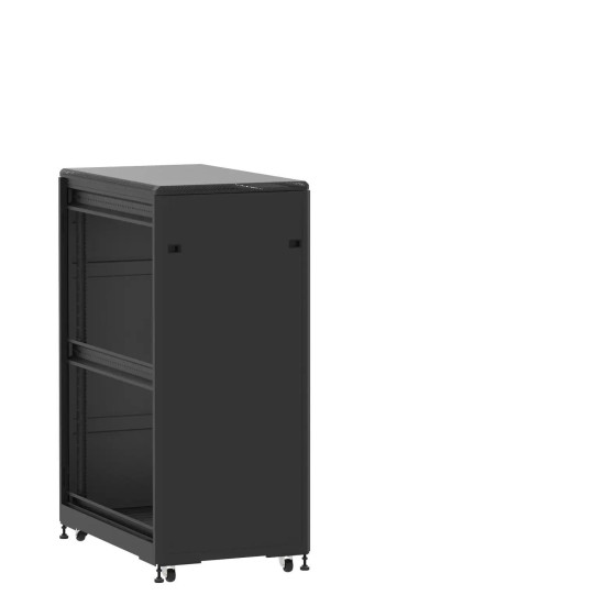 En kit - Baie de brassage 27U 600x1000x1407mm (LxPxH) 500kg, Porte avant et arrière panneau plein, Sans panneaux latéraux main product photo