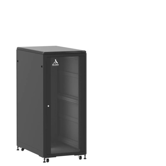 Baie de brassage 27U 600x1000x1407mm (LxPxH) 500kg, Porte avant en verre/Porte arrière panneau plein main product photo