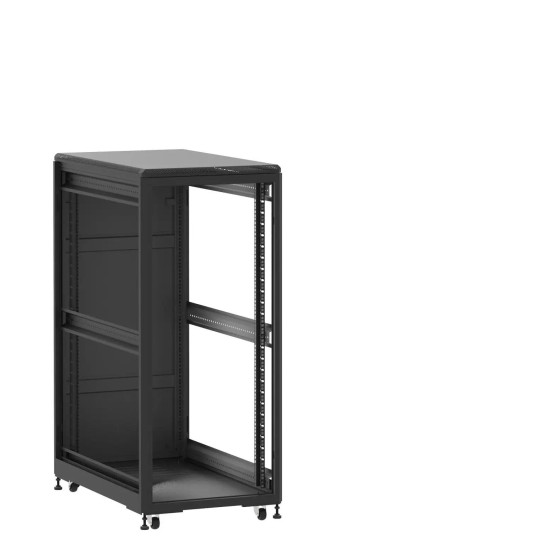 Baie de brassage 27U 600x1000x1407mm (LxPxH) 500kg, Sans porte avant / Porte arrière panneau plein, Sans panneaux latéraux main product photo