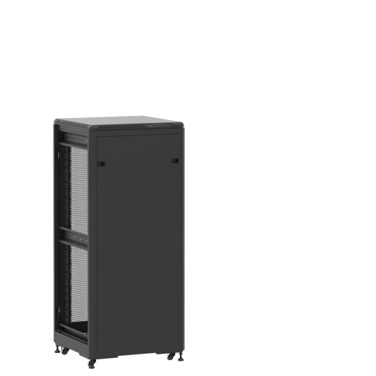 En kit - Baie de brassage 27U 600x600x1407mm (LxPxH) 500kg, Porte avant panneau plein / Porte arrière nid d'abeille, Sans panneaux latéraux main product photo