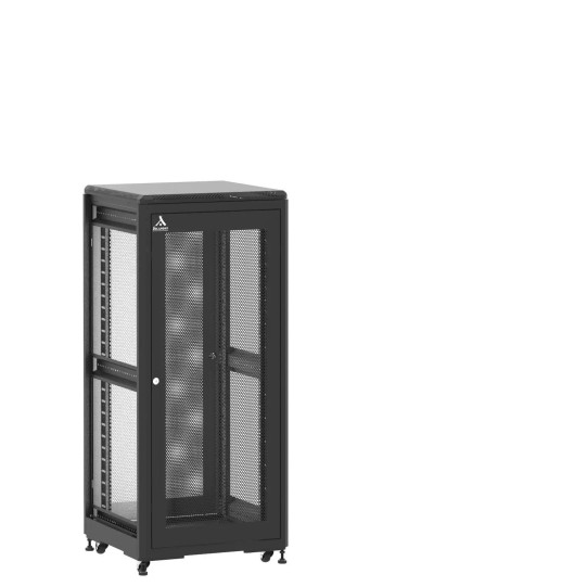En kit - Baie de brassage 27U 600x600x1407mm (LxPxH) 500kg, Porte avant et arrière nid d'abeille, Sans panneaux latéraux main product photo