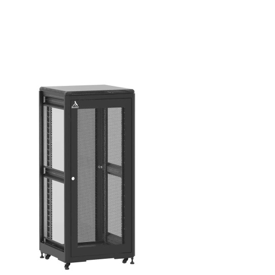 En kit - Baie de brassage 27U 600x600x1407mm (LxPxH) 500kg, Porte avant nid d'abeille / Porte arrière en verre, Sans panneaux latéraux main product photo