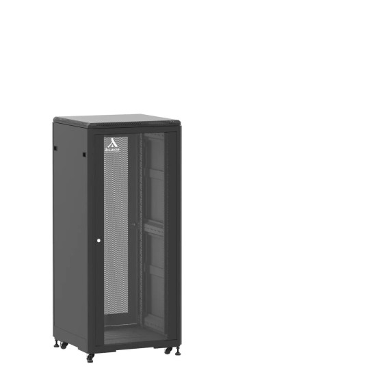 En kit - Baie de brassage 27U 600x600x1407mm (LxPxH) 500kg, Porte avant en verre / Porte arrière nid d'abeille main product photo