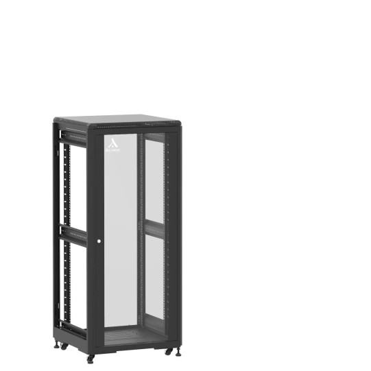 En kit - Baie de brassage 27U 600x600x1407mm (LxPxH) 500kg, Porte avant en verre / Sans porte arrière, Sans panneaux latéraux main product photo