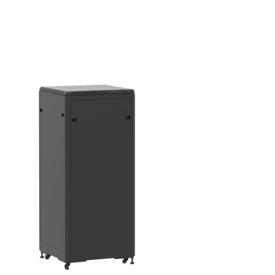 Baie 27U 600x600mm, porte avant : Panneau Plein, porte arrière : Simple Pleine, avec panneaux latéraux main product photo