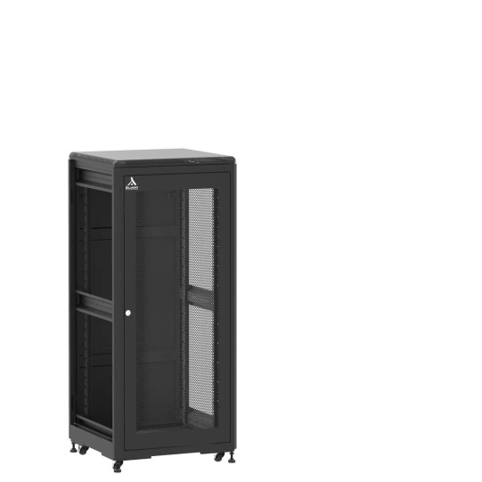 Baie de brassage 27U 600x600x1407mm (LxPxH) 500kg, Porte avant nid d'abeille / Porte arrière panneau plein, Sans panneaux latéraux main product photo