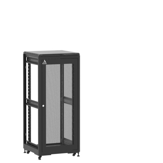 Baie de brassage 27U 600x600x1407mm (LxPxH) 500kg, Porte avant nid d'abeille / Sans porte arrière, Sans panneaux latéraux main product photo