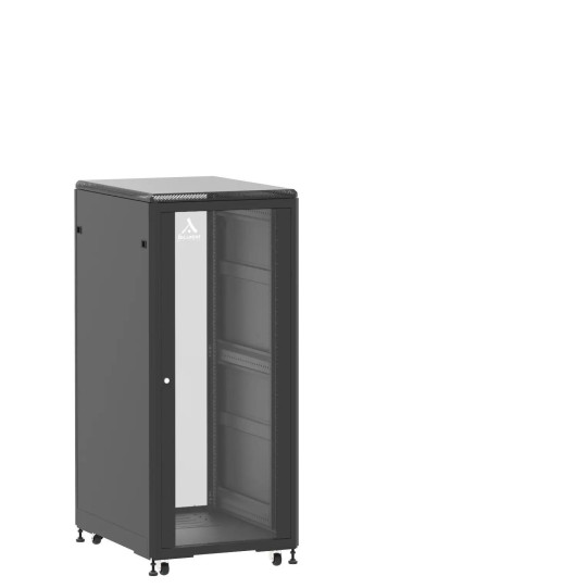 En kit - Baie de brassage 27U 600x800x1407mm (LxPxH) 500kg, Porte avant en verre / Sans porte arrière main product photo
