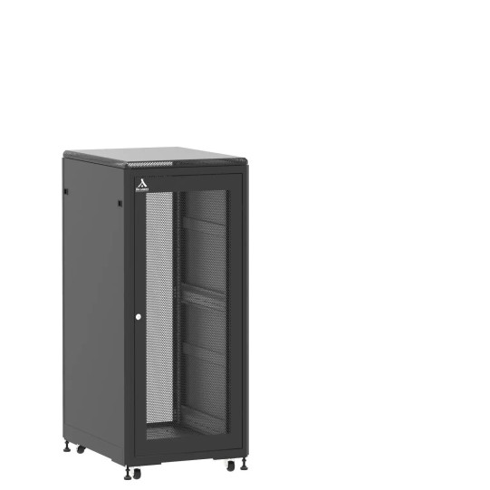Baie de brassage 27U 600x800x1407mm (LxPxH) 500kg, Porte avant nid d'abeille / Sans porte arrière main product photo