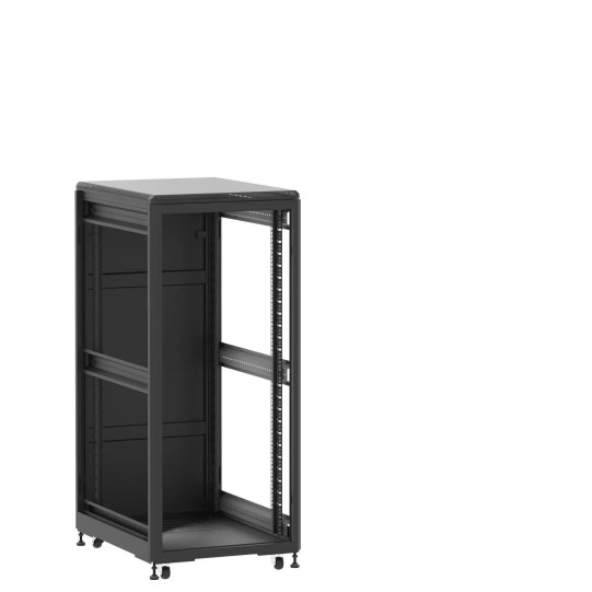 Baie de brassage 27U 600x800x1407mm (LxPxH) 500kg, Sans porte avant / Porte arrière panneau plein, Sans panneaux latéraux main product photo