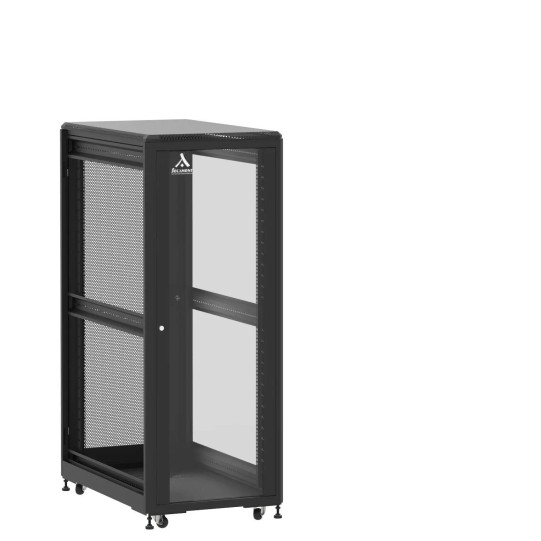 En kit - Baie de brassage 31U 600x1000x1585mm (LxPxH) 500kg, Porte avant en verre / Porte arrière nid d'abeille, Sans panneaux latéraux main product photo