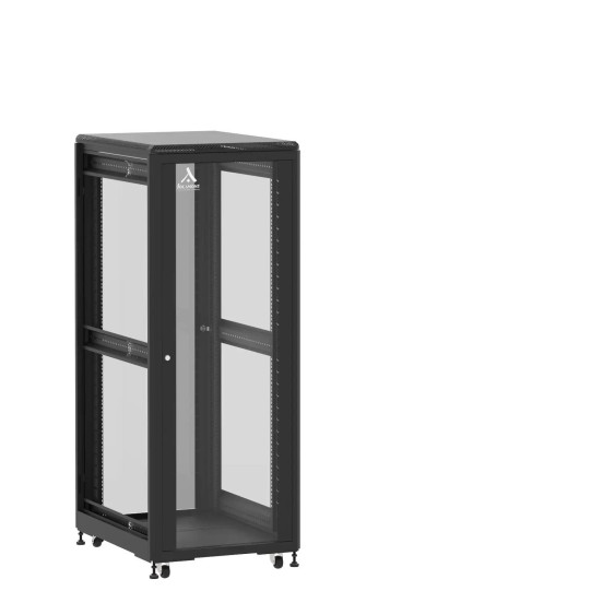 En kit - Baie de brassage 31U 600x800x1585mm (LxPxH) 500kg, Porte avant et arrière en verre, Sans panneaux latéraux main product photo