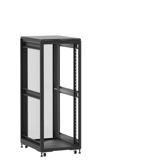 En kit - Baie de brassage 31U 600x800x1585mm (LxPxH) 500kg, Sans porte avant / Porte arrière en verre, Sans panneaux latéraux main product photo