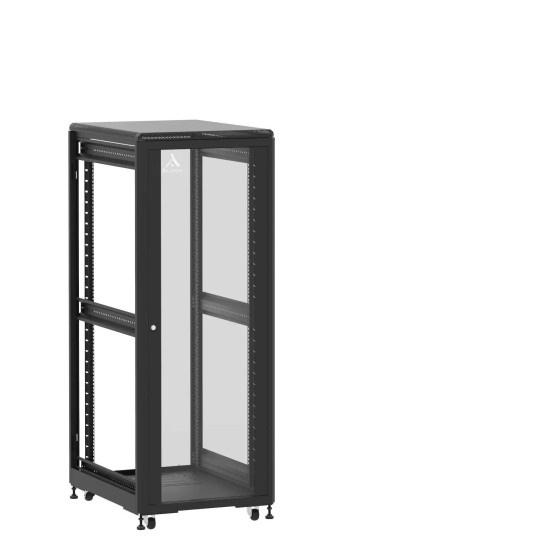 Baie de brassage 31U 600x800x1585mm (LxPxH) 500kg, Porte avant en verre / Sans porte arrière, Sans panneaux latéraux main product photo