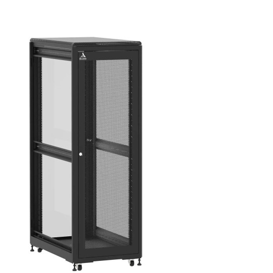 En kit - Baie de brassage 36U 600x1000x1807mm (LxPxH) 500kg, Porte avant nid d'abeille / Porte arrière en verre, Sans panneaux latéraux main product photo