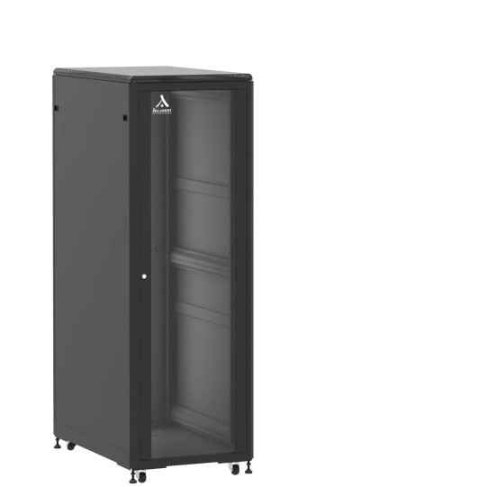 En kit - Baie de brassage 36U 600x1000x1807mm (LxPxH) 500kg, Porte avant en verre / Porte arrière nid d'abeille main product photo