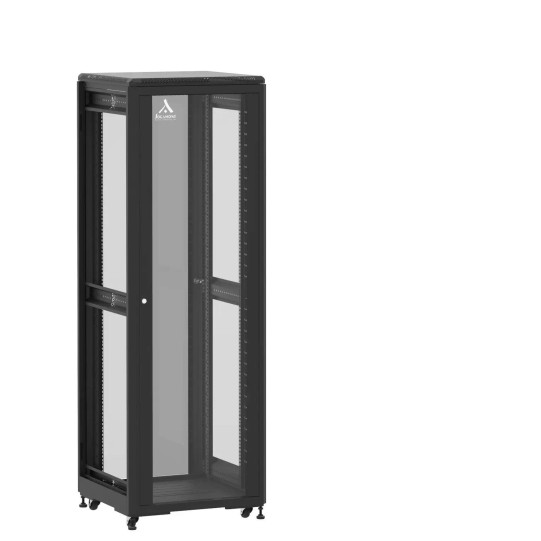 Baie de brassage 36U 600x600x1807mm (LxPxH) 500kg, Porte avant et arrière en verre, Sans panneaux latéraux main product photo