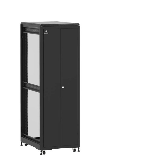 En kit - Baie de brassage 36U 600x800x1807mm (LxPxH) 500kg, Porte avant double pleine / Porte arrière en verre, Sans panneaux latéraux main product photo