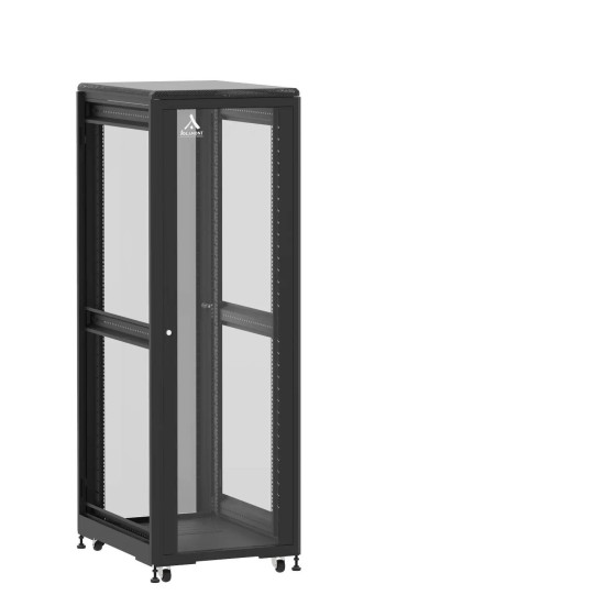 En kit - Baie de brassage 36U 600x800x1807mm (LxPxH) 500kg, Porte avant et arrière en verre, Sans panneaux latéraux main product photo