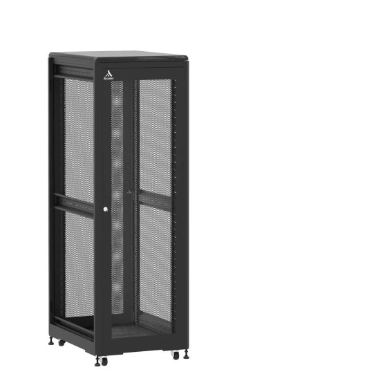 Baie de brassage 36U 600x800x1807mm (LxPxH) 500kg, Porte avant et arrière nid d'abeille, Sans panneaux latéraux main product photo