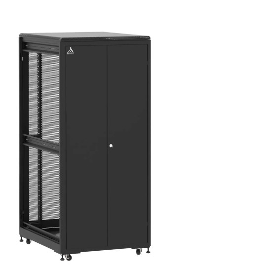 Baie de brassage 36U 800x1000x1807mm (LxPxH) 500kg, Porte avant double pleine / Porte arrière nid d'abeille, Sans panneaux latéraux main product photo