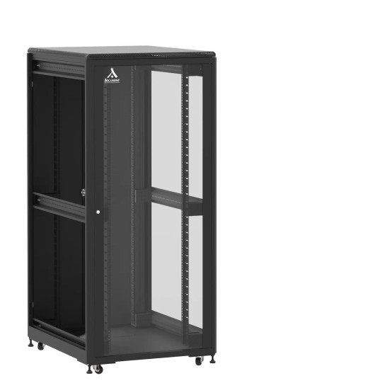 Baie de brassage 36U 800x1000x1807mm (LxPxH) 500kg, Porte avant en verre / Porte arrière double pleine, Sans panneaux latéraux main product photo