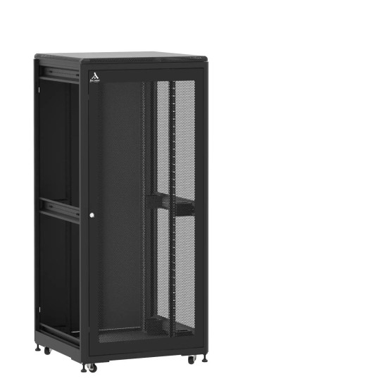 Baie de brassage 36U 800x800x1807mm (LxPxH) 500kg, Porte avant nid d'abeille / Porte arrière double pleine, Sans panneaux latéraux main product photo