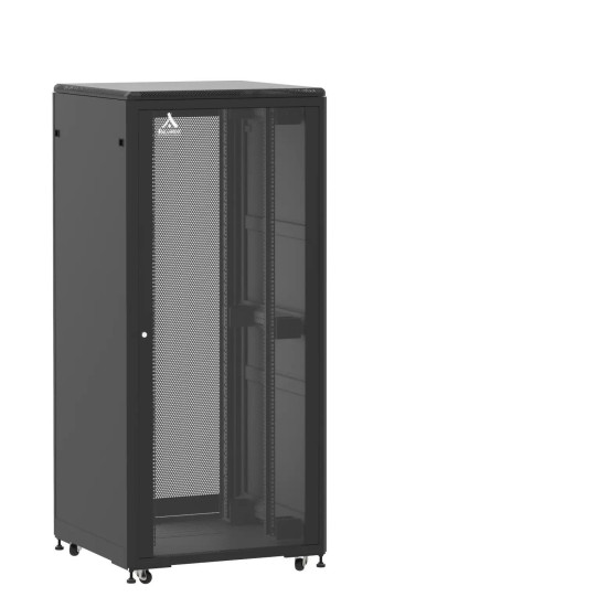 Baie de brassage 36U 800x800x1807mm (LxPxH) 500kg, Porte avant en verre/Porte arrière nid d'abeille main product photo