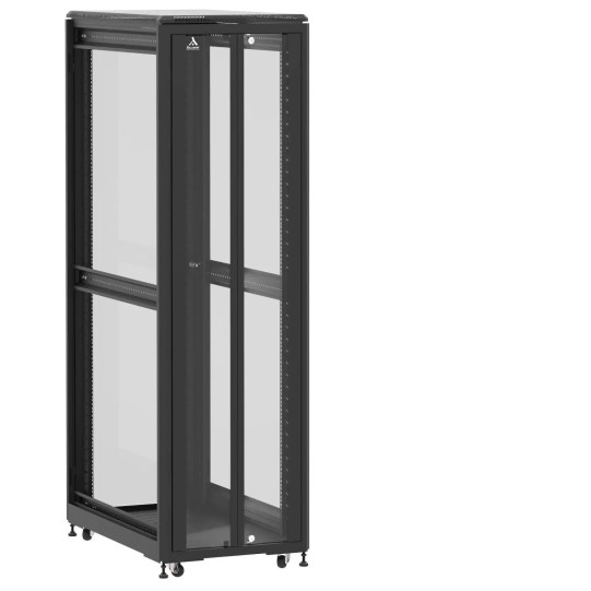 En kit - Baie de brassage 42U 600x1000x2074mm (LxPxH) 500kg, Porte avant en verre double / Porte arrière en verre, Sans panneaux latéraux main product photo