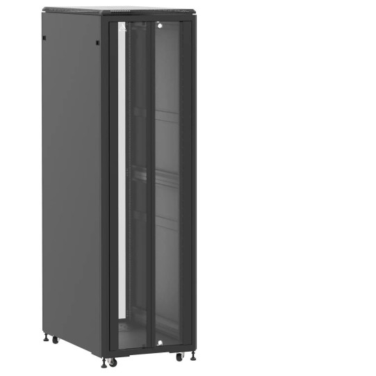 En kit - Baie de brassage 42U 600x1000x2074mm (LxPxH) 500kg, Porte avant en verre double / Sans porte arrière main product photo