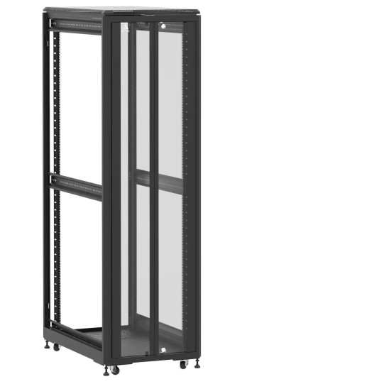 En kit - Baie de brassage 42U 600x1000x2074mm (LxPxH) 500kg, Porte avant en verre double / Sans porte arrière, Sans panneaux latéraux main product photo