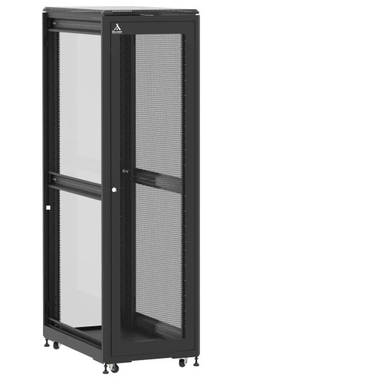 En kit - Baie de brassage 42U 600x1000x2074mm (LxPxH) 500kg, Porte avant nid d'abeille / Porte arrière en verre, Sans panneaux latéraux main product photo
