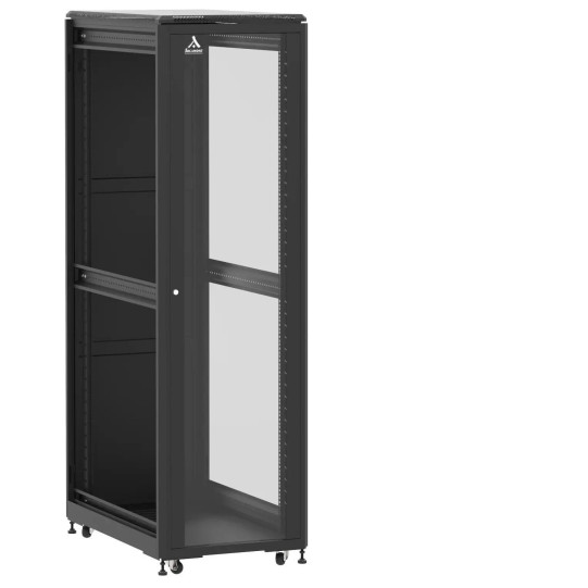 En kit - Baie de brassage 42U 600x1000x2074mm (LxPxH) 500kg, Porte avant en verre / Porte arrière panneau plein, Sans panneaux latéraux main product photo