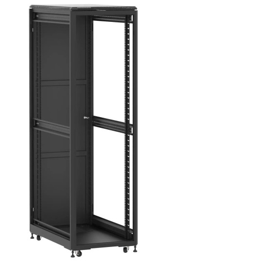 En kit - Baie 42U 600x1000mm, porte avant : Sans Porte, porte arrière : Simple Pleine, sans panneaux latéraux main product photo