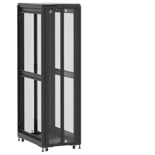 Baie de brassage 42U 600x1000x2074mm (LxPxH) 500kg, Porte avant en verre double / Porte arrière en verre double, Sans panneaux latéraux main product photo