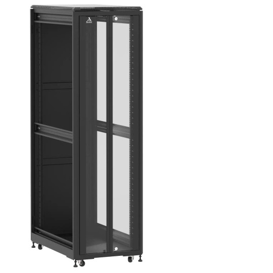 Baie de brassage 42U 600x1000x2074mm (LxPxH) 500kg, Porte avant en verre double / Porte arrière panneau plein, Sans panneaux latéraux main product photo