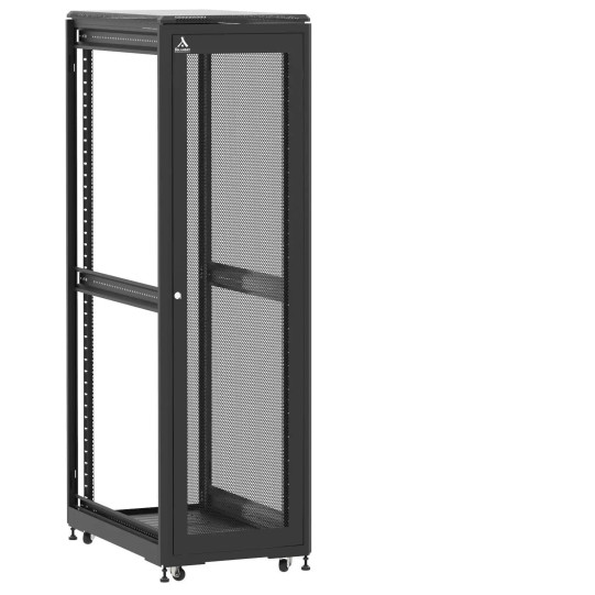 Baie de brassage 42U 600x1000x2074mm (LxPxH) 500kg, Porte avant nid d'abeille / Sans porte arrière, Sans panneaux latéraux main product photo