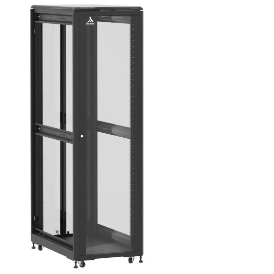 Baie de brassage 42U 600x1000x2074mm (LxPxH) 500kg, Porte avant et arrière en verre double, Sans panneaux latéraux main product photo