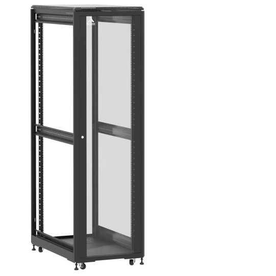 Baie de brassage 42U 600x1000x2074mm (LxPxH) 500kg, Porte avant en verre / Sans porte arrière, Sans panneaux latéraux main product photo