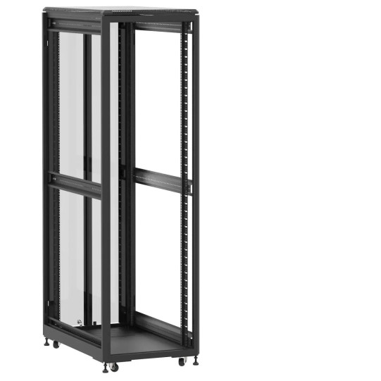 Baie de brassage 42U 600x1000x2074mm (LxPxH) 500kg, Sans porte avant / Porte arrière en verre double, Sans panneaux latéraux main product photo