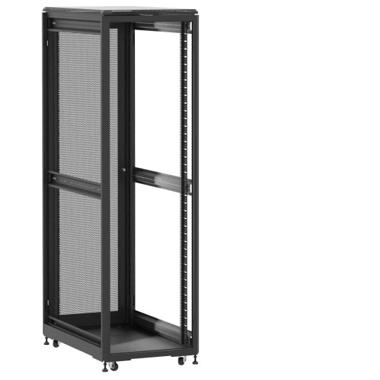 Baie de brassage 42U 600x1000x2074mm (LxPxH) 500kg, Sans porte avant / Porte arrière nid d'abeille, Sans panneaux latéraux main product photo