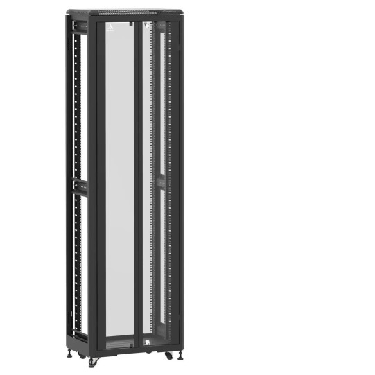 En kit - Baie de brassage 42U 600x400mm (LxPxH) 500kg, Porte avant en verre double / Sans porte arrière, Sans panneaux latéraux main product photo