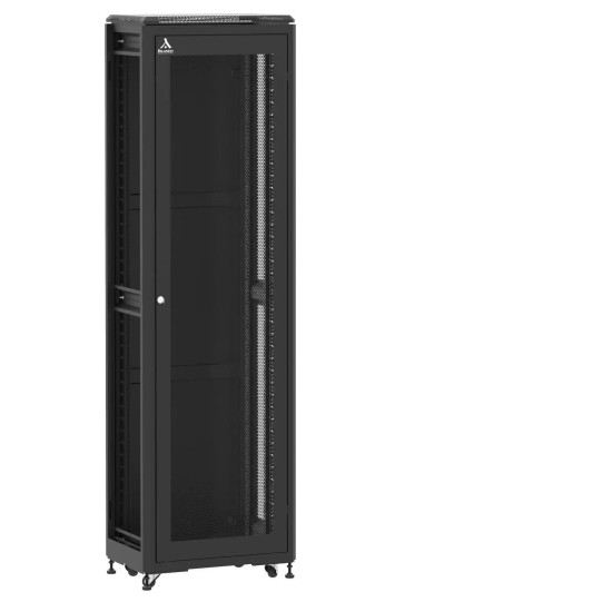 En kit - Baie de brassage 42U 600x400mm (LxPxH) 500kg, Porte avant nid d'abeille / Porte arrière panneau plein, Sans panneaux latéraux main product photo