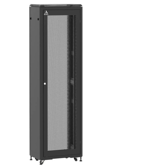 En kit - Baie de brassage 42U 600x400mm (LxPxH) 500kg, Porte avant nid d'abeille / Sans porte arrière main product photo