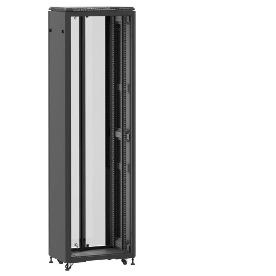 En kit - Baie de brassage 42U 600x400mm (LxPxH) 500kg, Sans porte avant / Porte arrière en verre double main product photo