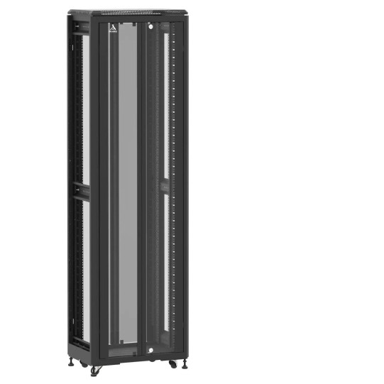 Baie de brassage 42U 600x400mm (LxPxH) 500kg, Porte avant en verre double / Porte arrière en verre double, Sans panneaux latéraux main product photo