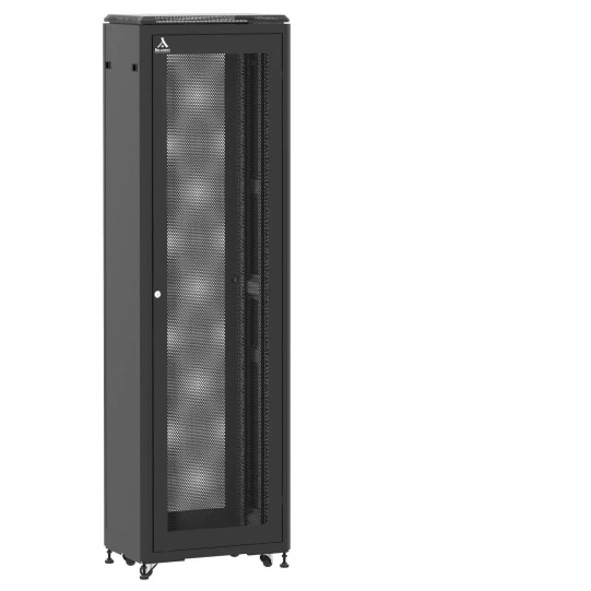 Baie de brassage 42U 600x400x2074mm (LxPxH) 500kg, Porte avant/arrière nid d'abeille main product photo