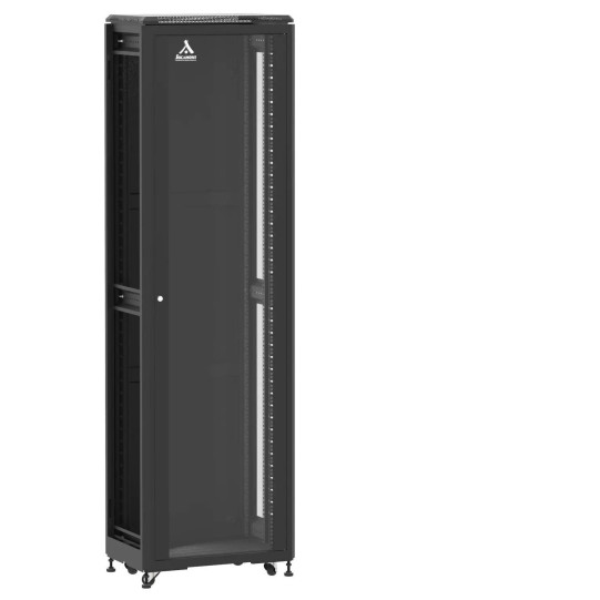 Baie de brassage 42U 600x400mm (LxPxH) 500kg, Porte avant en verre / Porte arrière panneau plein, Sans panneaux latéraux main product photo